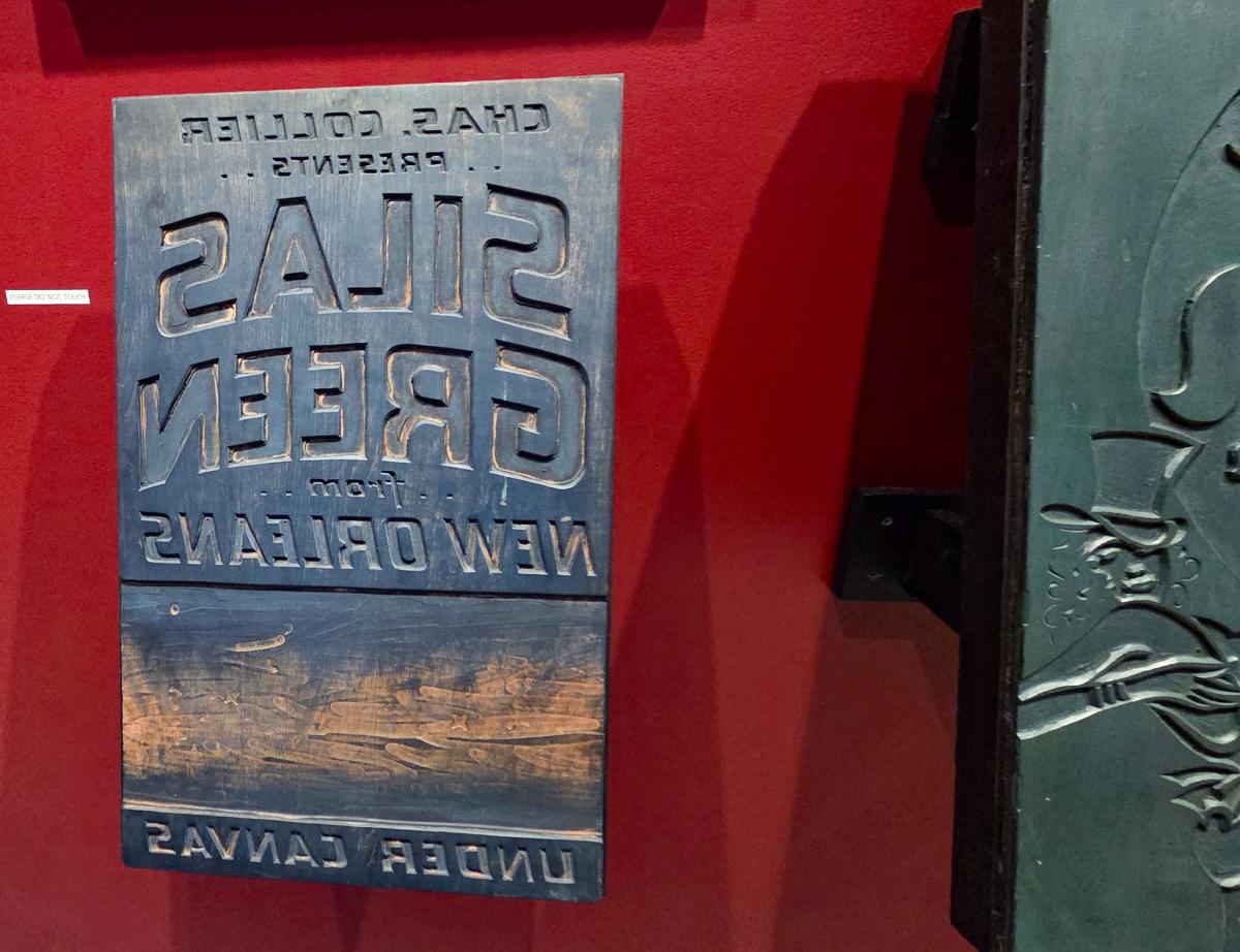 Hand Carved Basswood Printing Blocks  From 20th Century Traveling Shows 4