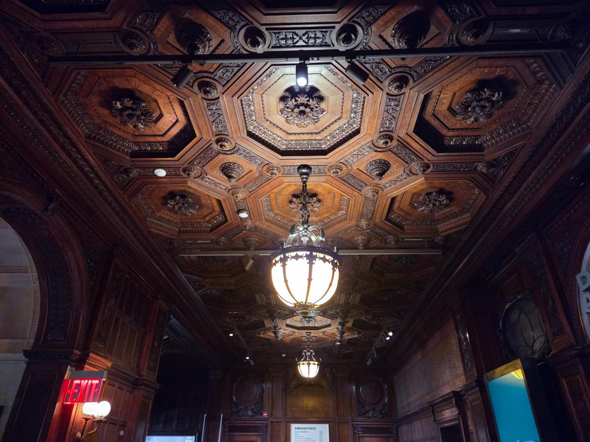 The wonderful main hallway of the Cooper Hewitt Museum