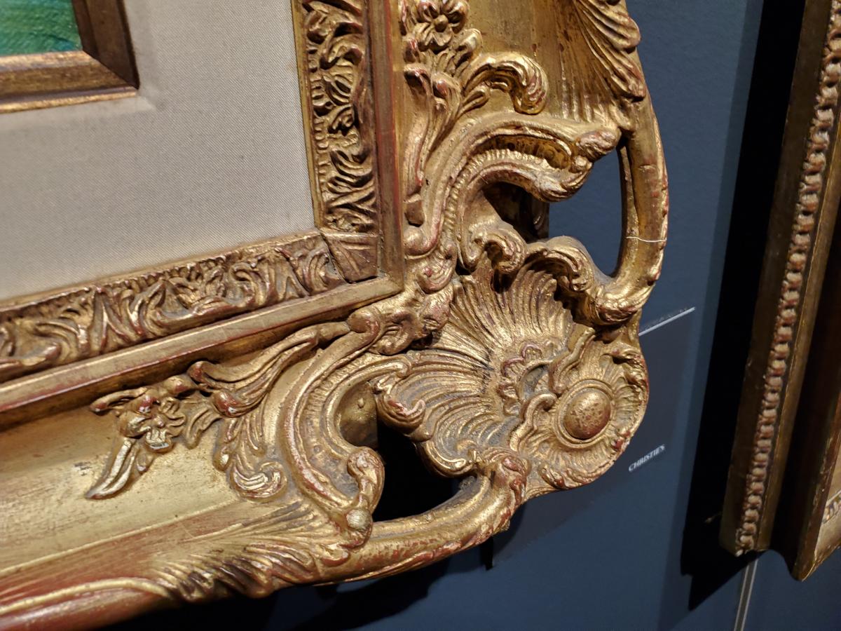 For some reason - perhaps to signify expensive importance - most of the paintings were in highly carved, magnificent frames, even if a less ornate frame would show off the painting better