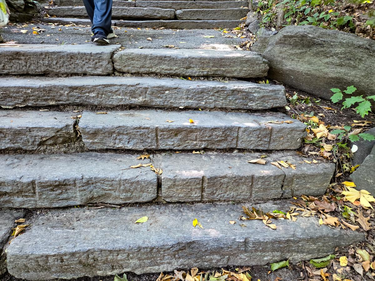 An original stone staircase