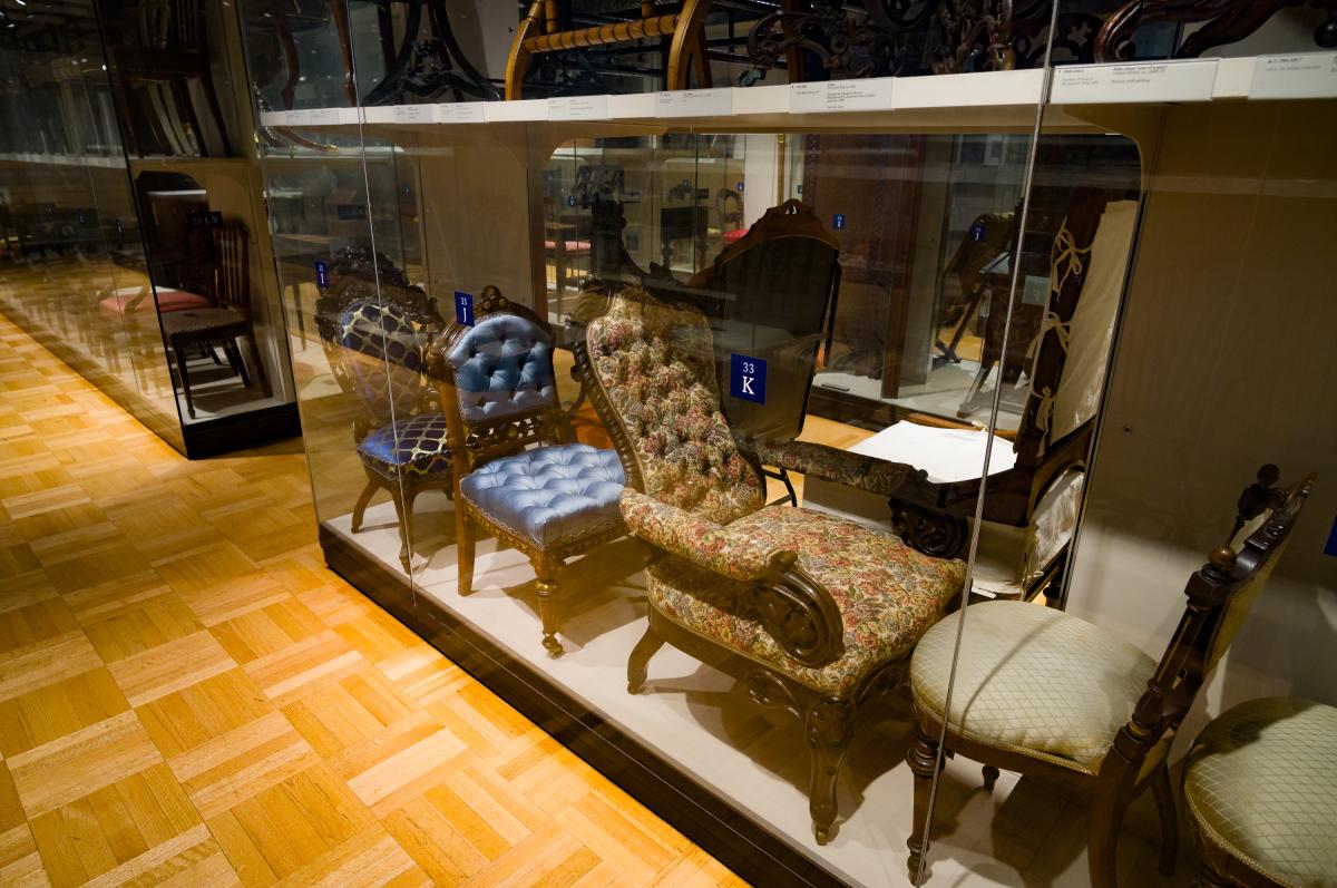 Upholstered Easy Chairs. New York City. 1850