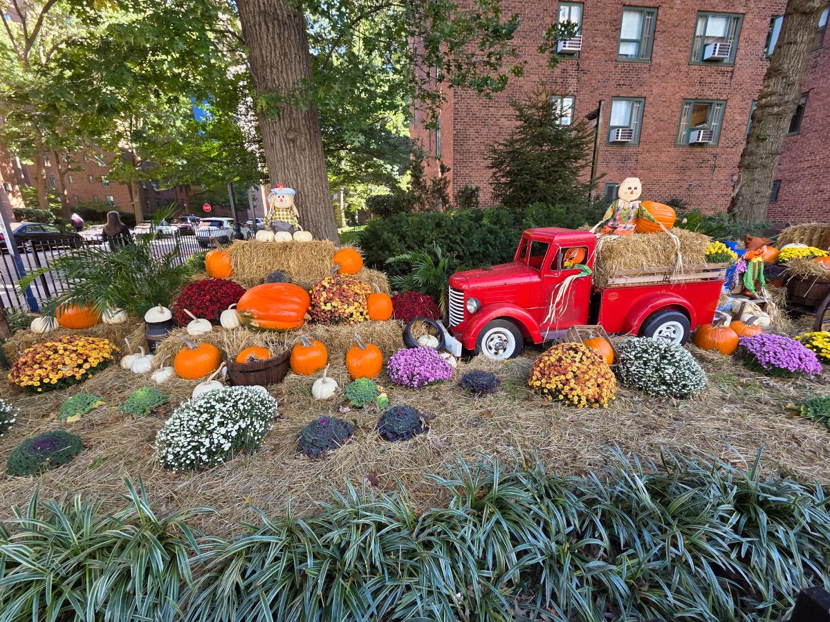 Stuyvesant Town has a huge fall display