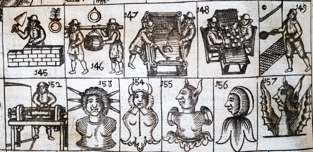 Things to Sit On in Randle Holme's The Academy of Armory, York, England, 1688 4