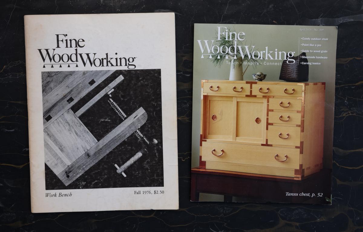Fine Woodworking Issue #4 - my first issue - and the latest issue FWW #309
