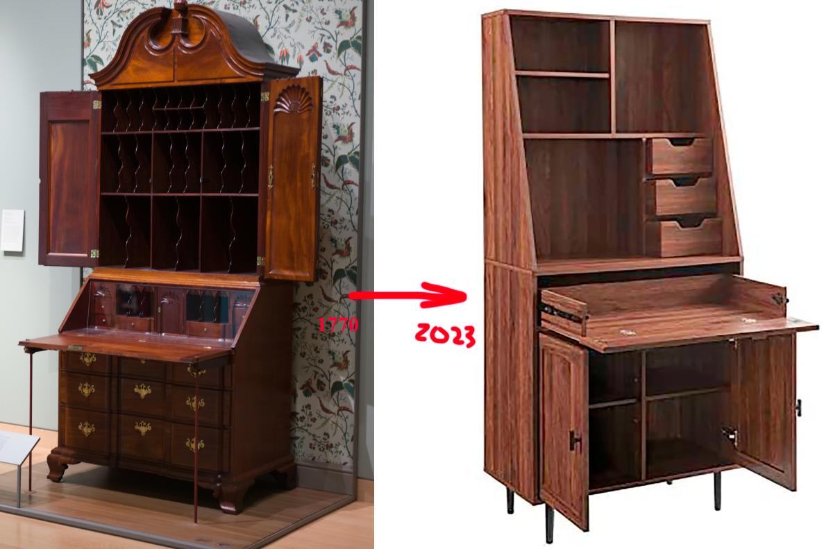 Two desks 250 years apart