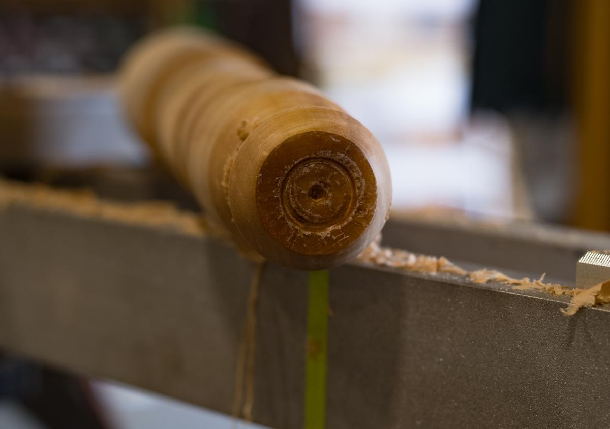  The ring cut in the work by the cup center. This particular stock was coated in wax - which is why the cut is so smeary