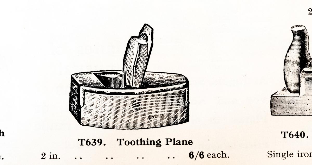 I have a toothing plane somewhere but I can't find it. This is a engraving of one from the c. 1930 Buck and Ryan catalog