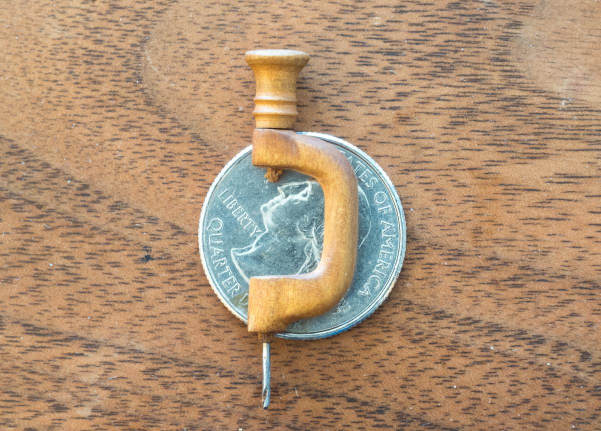 A Boxwood miniature of an 18th century wooden brace