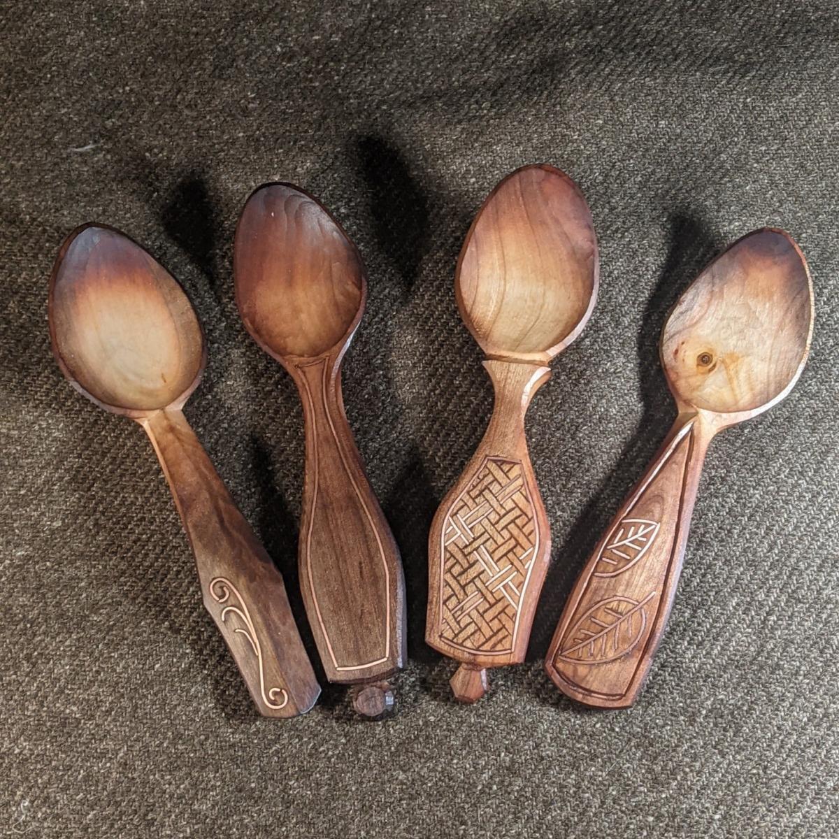 Chiron’s first 4 inlayed spoons. 