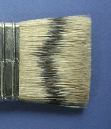 Close-up of Fake Badger Brush Hair