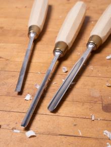 Additional set of 3 small gouges - 5mm (7/32") x Sweeps 3, 6, & 9