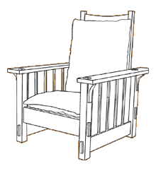Flat Arm Morris Chair