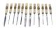 Set of  12 Professional Grade Carving Tools by Two Cherries
