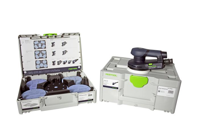 Festool ETS EC 125/3 STF-Set US 5&rdquo;  Sander &amp; NET Abrasive Combo Kit