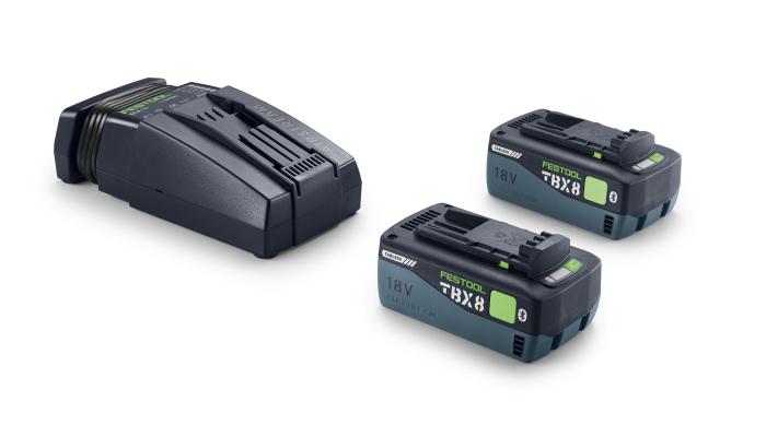  alt="Starter Set: 2 x TBX 18V 8.0 batteries and a rapid SCA 16 charger (#578903)"