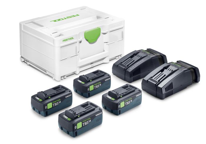 alt="Energy Set: 4 x TBX 18V 8.0 batteries and two rapid SCA 16 chargers (#578947)"