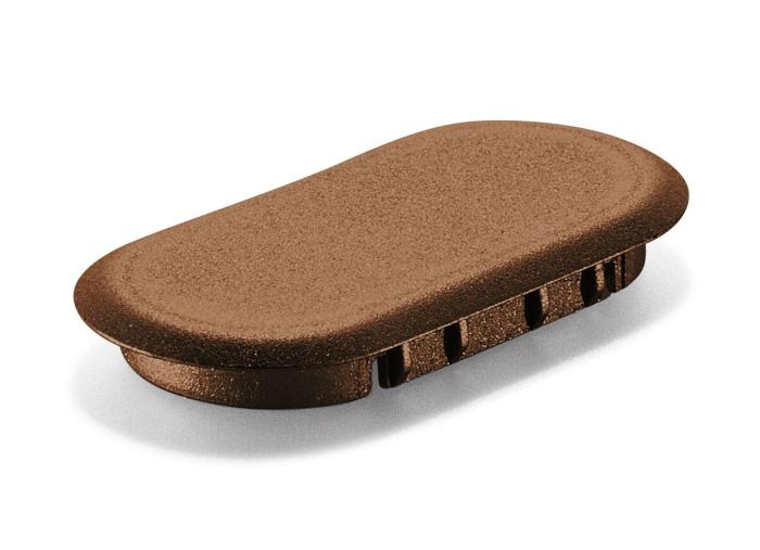  alt="Dark Brown Cosmetic plastic cover cap for exposed mortise holes. 32 pieces(#201355)."