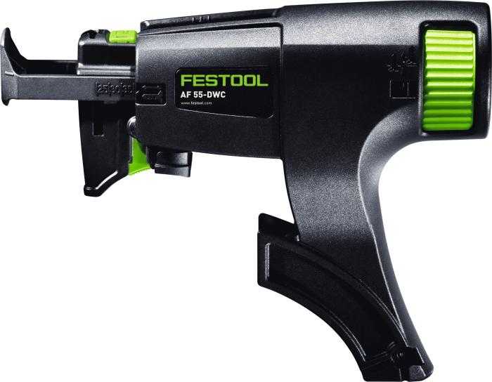 Festool DWC 18 Automatic Drywall Gun - The auto feed attachment detaches easily when necessary.
