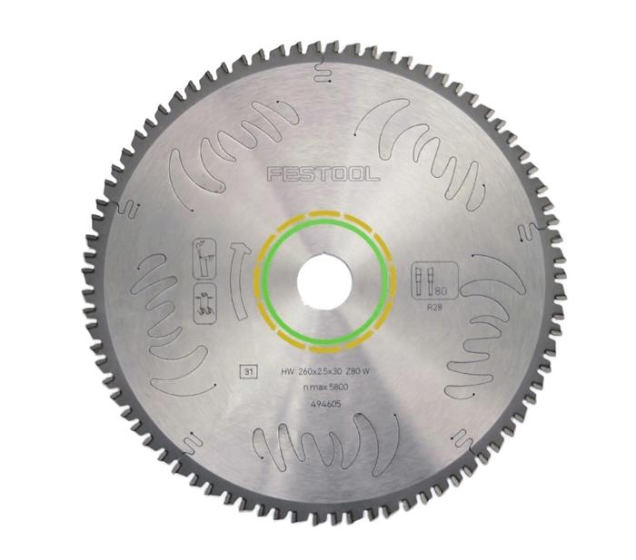  alt="carbide tipped 80 tooth blade, ATB grind for fine cuts in wood and soft plastics (#495387)"
