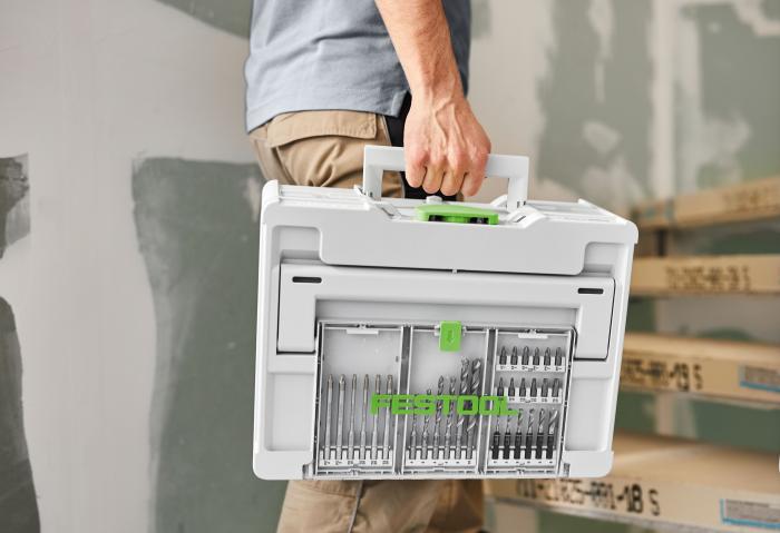 Festool Systainer SYS3 With Lid Compartment - Drill bits and accessories are not included