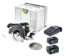 Cordless circular Saw HKC 55 - Saw, Blade, (2) 5.2 Ah Li Bluetooth Batteries and TCL6 Charger in Systainer.  (#576167)
