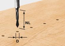 Spear point dowel drill bit  (#491064) OF 1010, OF 1400