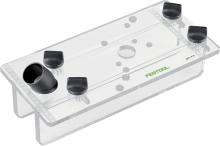 FESTOOL Plexiglas Mortising, Grooving, & Slotting Template. Integrated ruler And adjustable fences accommodate material from 13/32" (10mm) - 2-9/32" (50mm) thick. (#495246)