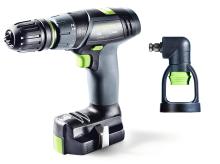 TXS Compact Drill w/Systainer, Right Angle, Keyless & Centrotec chucks, PH 2 bit, BH 60 CE bit holder, belt clip,  and 2 x 2.6Ah batteries + MXC charger   (#576107)