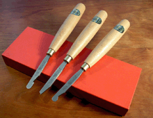 Miniature Side Scrapers by Ashley Iles - 3/8" x 1/8 - Set of 3