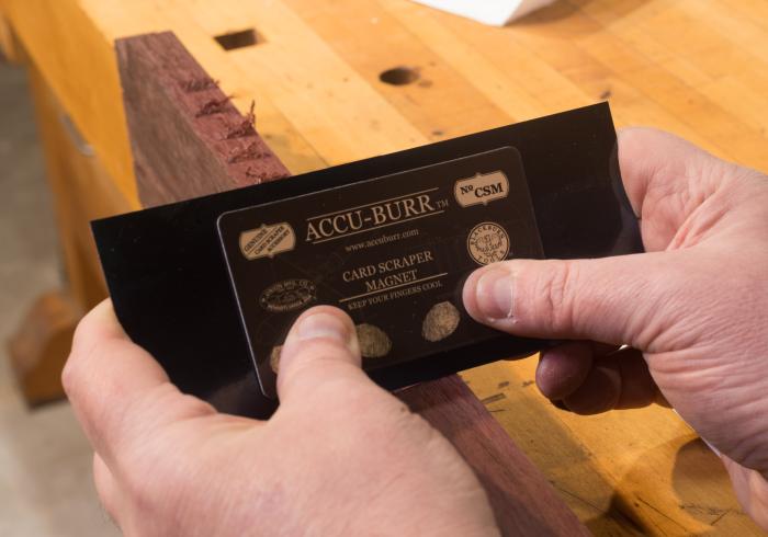 Accu-Burr&trade; Ground Edge Card Scrapers - The Accu-Burr&trade; Card Scraper comes with a Flux-Cϕϕl magnet that acts as a heat sink to draw away the heat generated by scraping away from your fingers