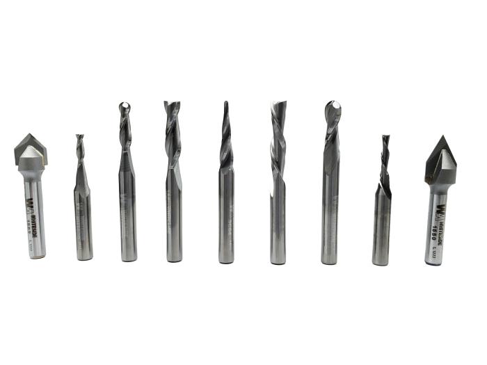 Whiteside 9 pc Assorted Set of CNC Router Bits