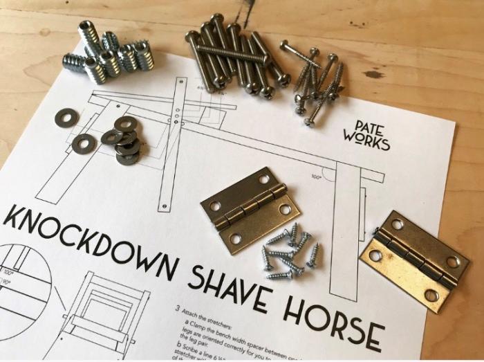 Pate Works Knockdown Shave Horse Hardware Kit