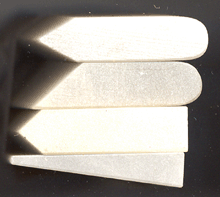 closeup of the carving slip profiles
