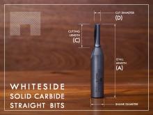 Whiteside Solid Carbide Straight Router Bits