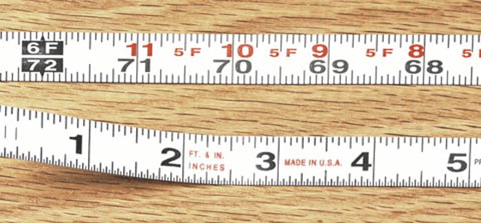 Starrett Measure Stix Self-Stick Tape Rules 3/4 wide 2m long - inch /  metric